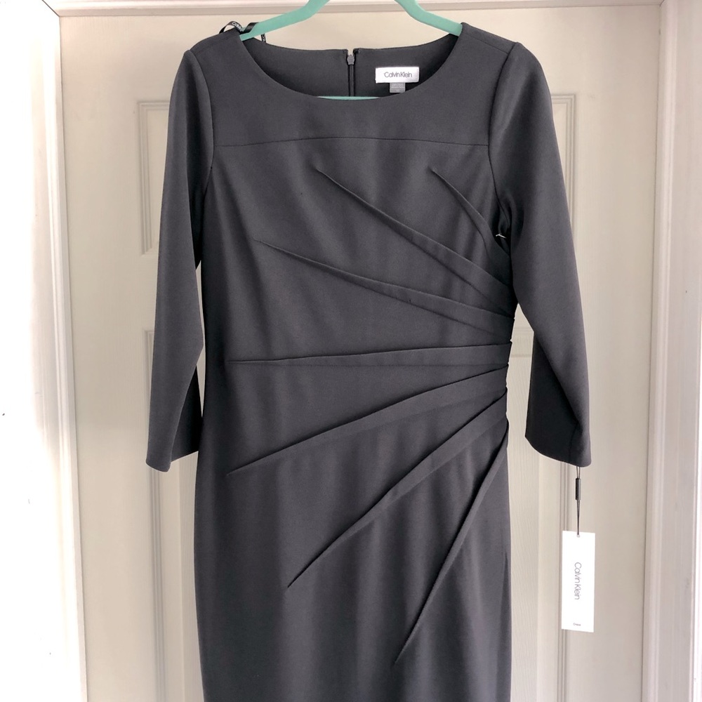 Calvin Klein, gray, new dress with tag. Size 10.